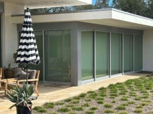 Callender's House Of Glass commercial storefront with large glass windows and sliding doors