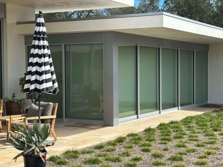 Callender's House Of Glass commercial storefront with large glass windows and sliding doors