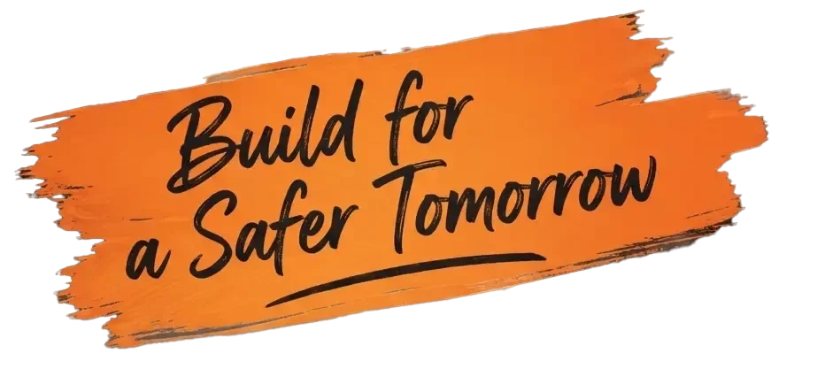 Build for a safer tomorrow banner for Elevate Hardscape & Excavation Inc (formerly D & T Yardworks)
