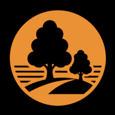 Elevate Hardscape & Excavation Inc logo icon with tree, hills, and sun