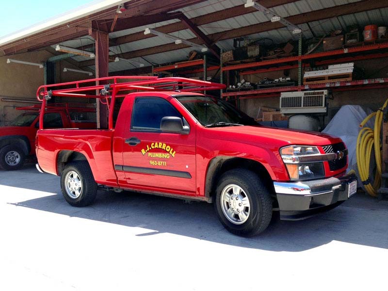 R.J. Carroll & Sons Plumbing truck