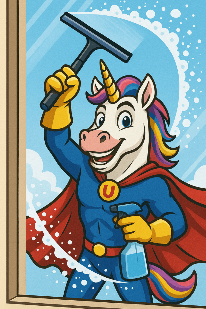 Landscaping Unicorn Mascot