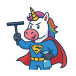 A colorful, cartoon-style image of a unicorn
