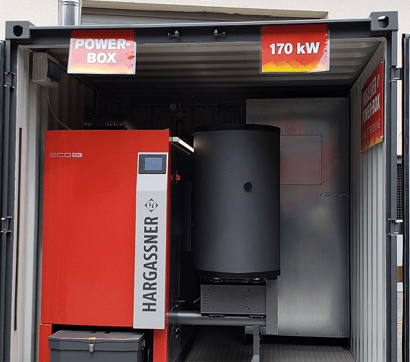 ACS Mechanical Inc. power box and 170 kW charging station equipment inside an industrial cabinet