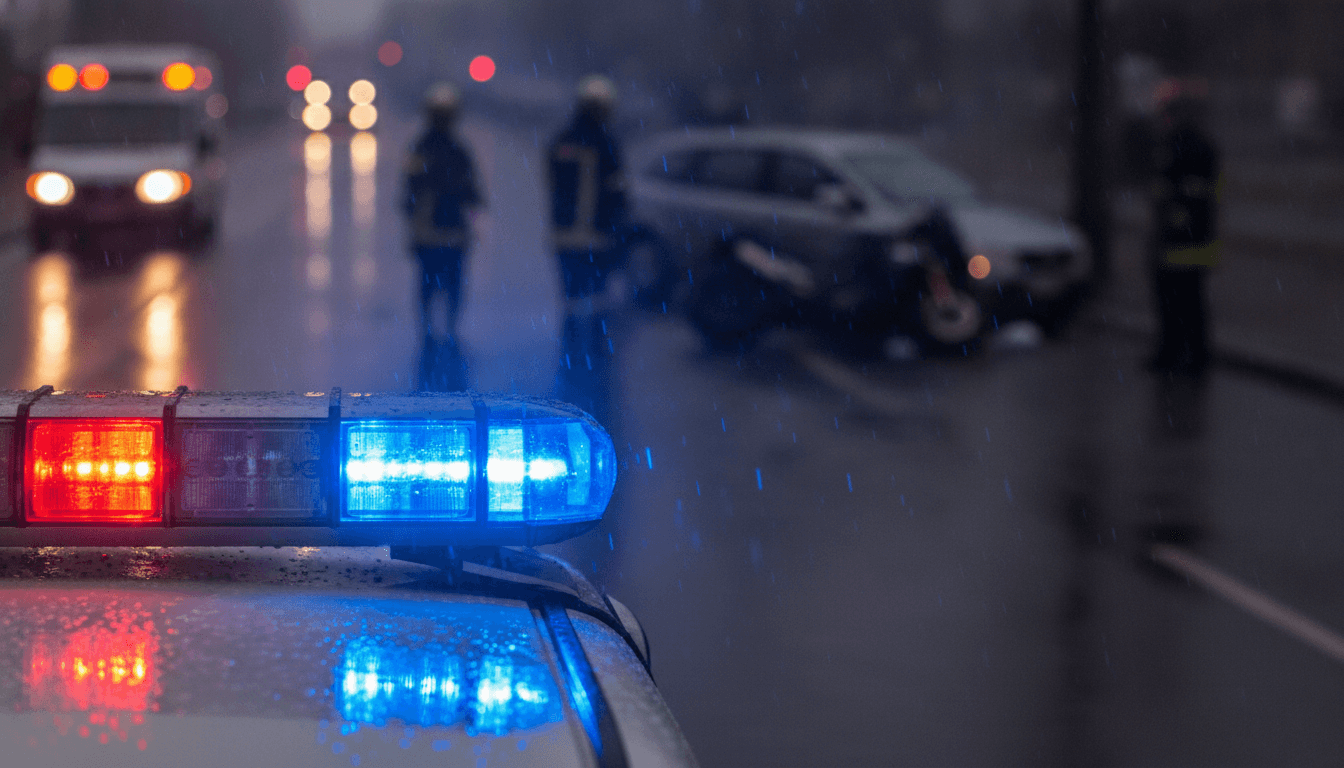 ambulance at motorcycle accident